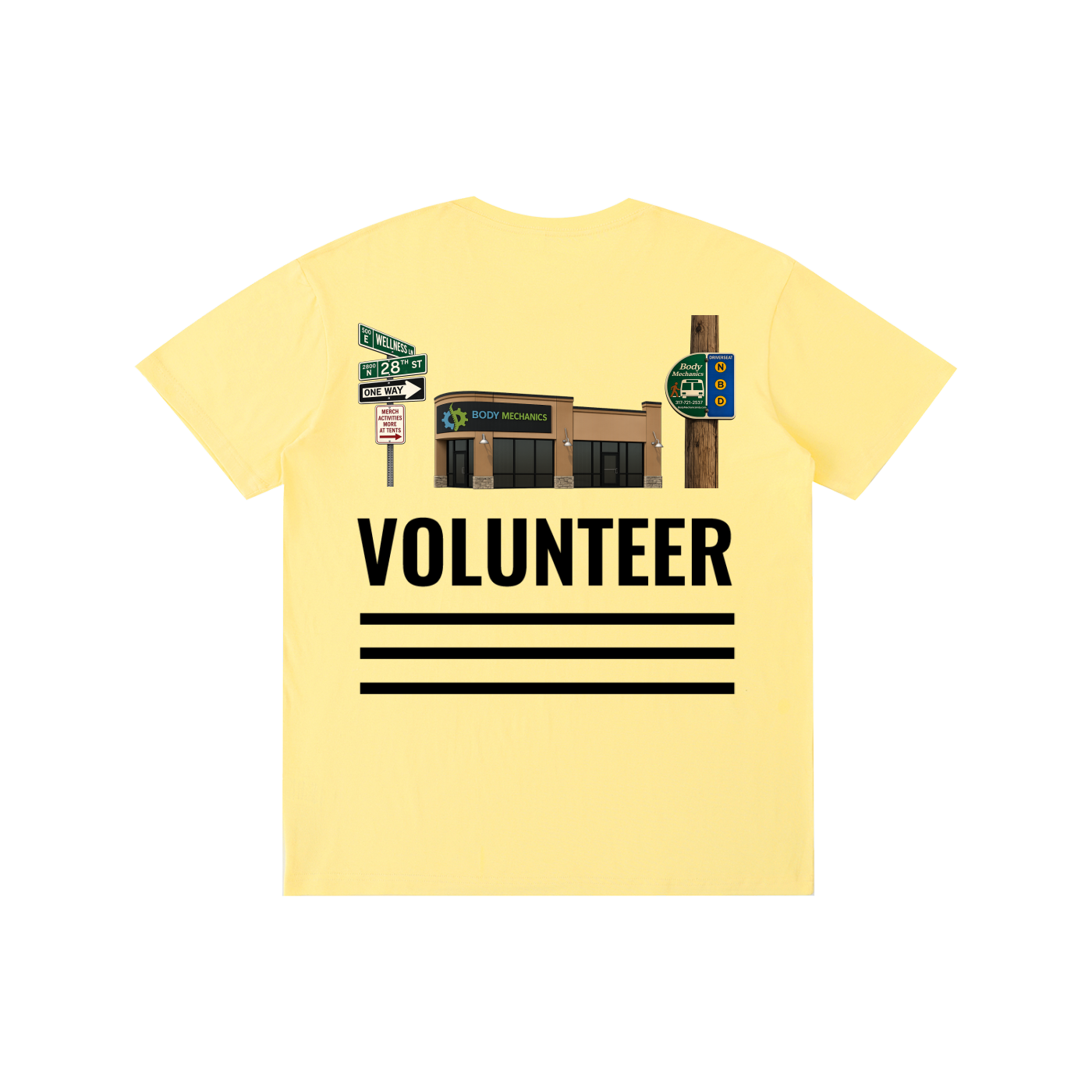 Body Mechanics STREET volunteer Pure Cotton Unisex T-Shirt 5.8oz