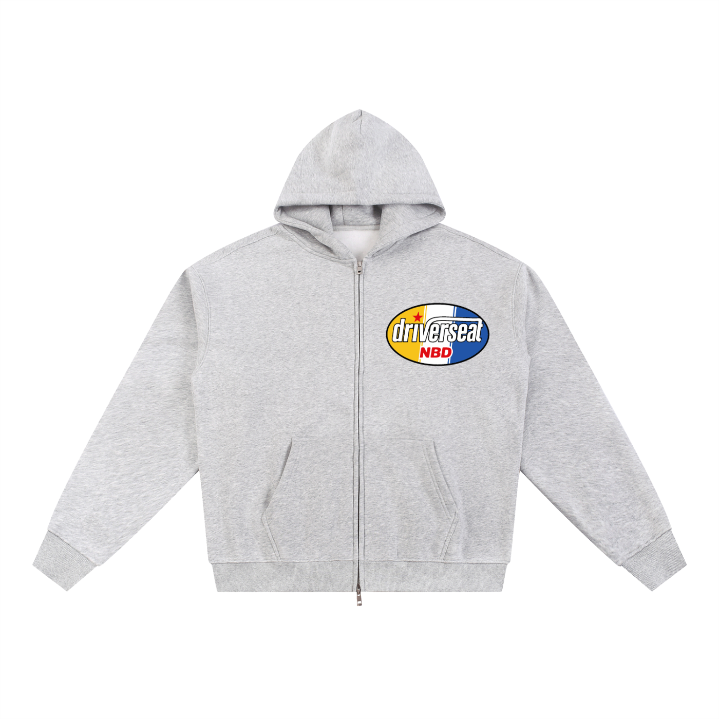 Oval Badge Zip-Through Hoodie