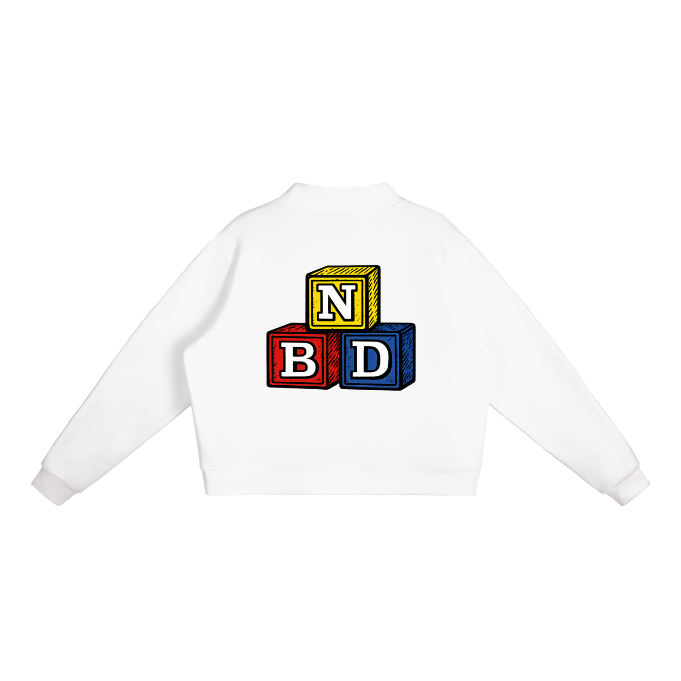 Blocks Fleece Mock-Neck Sweatshirt