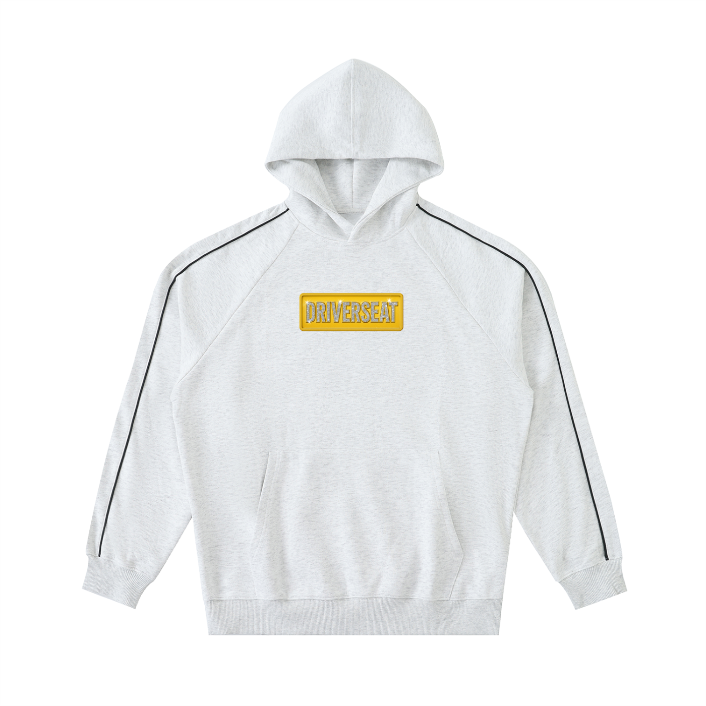 Bling Contrast Piping Hoodie