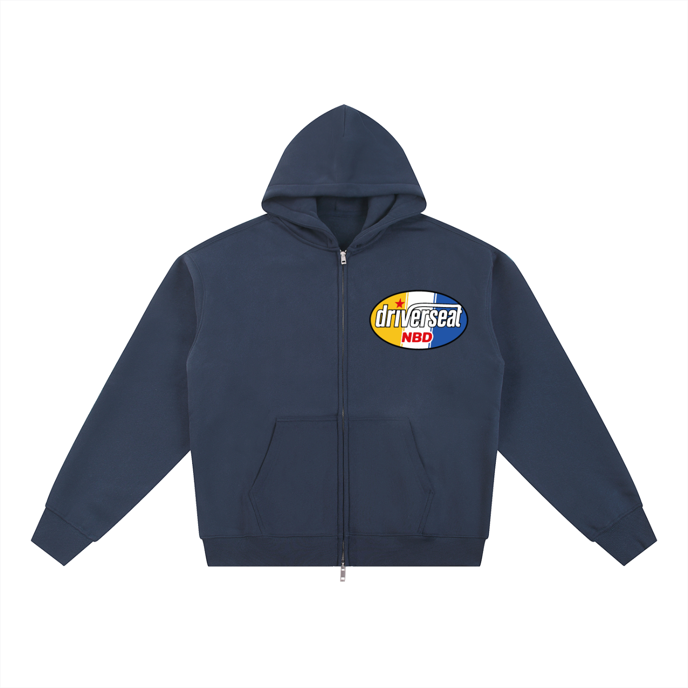 Oval Badge Zip-Through Hoodie
