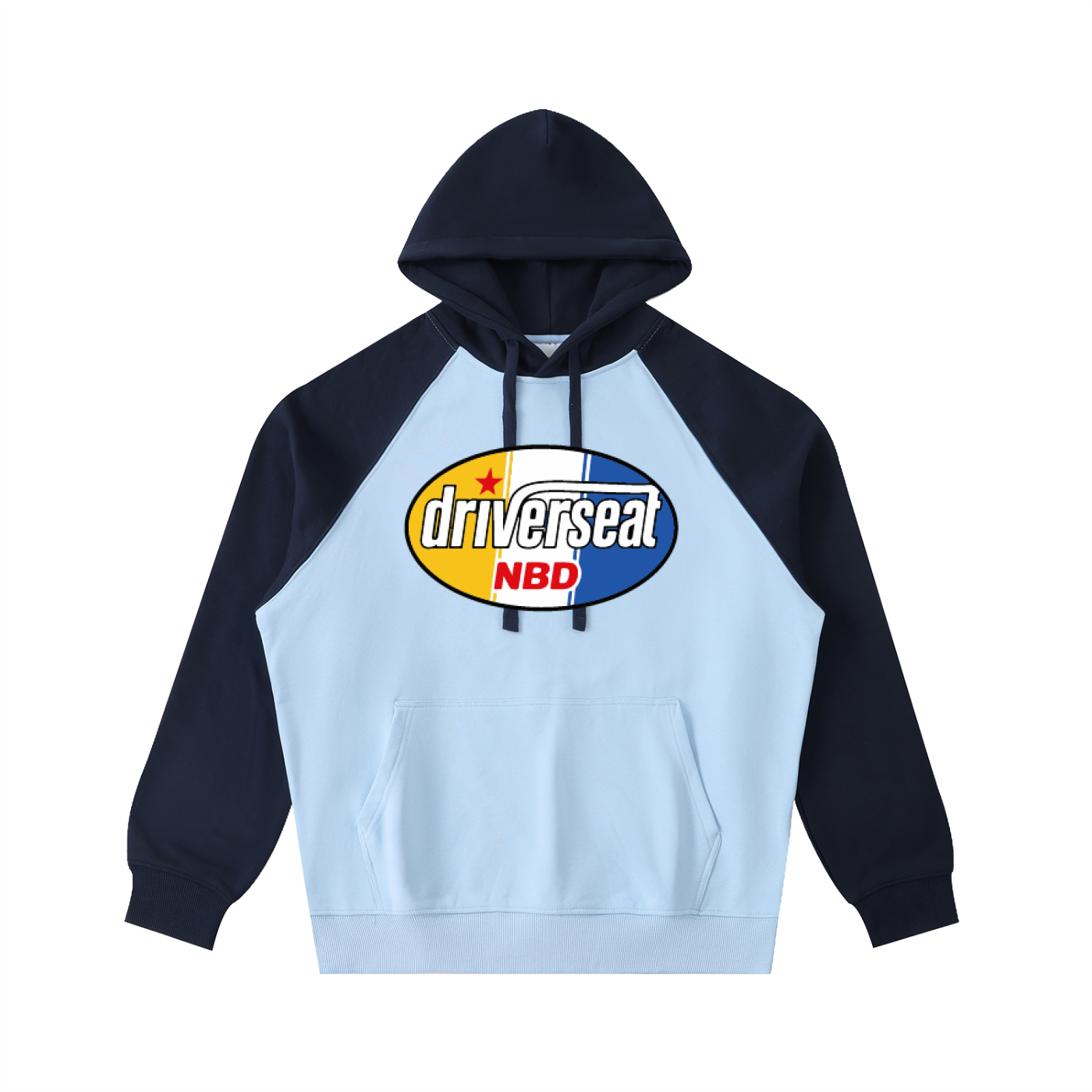 Oval Badge Color-Block Hoodie