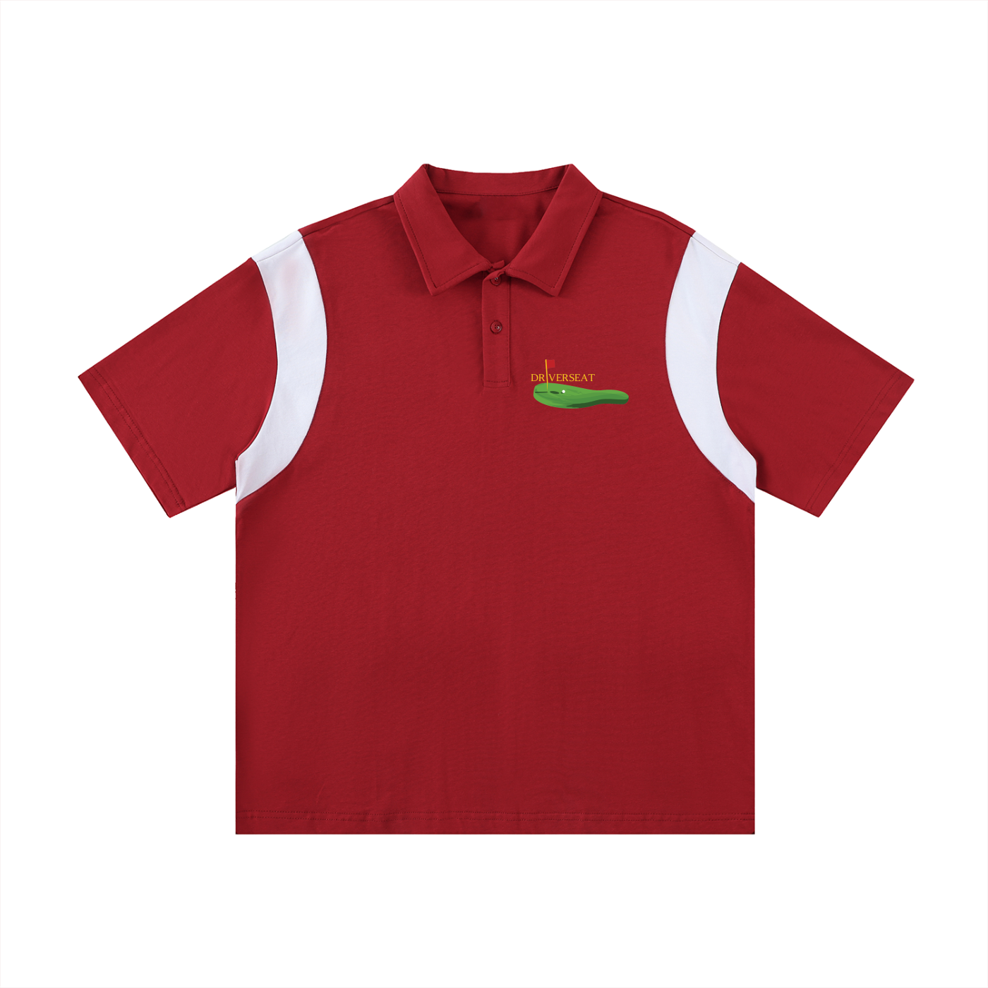 Greensmen Contrast Panel Cotton Polo Shirt