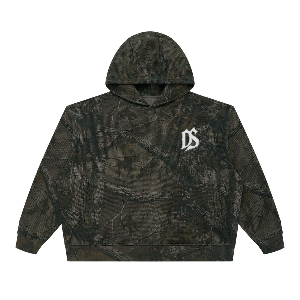 Unisex Waffle Tree Camo Boxy Hoodie