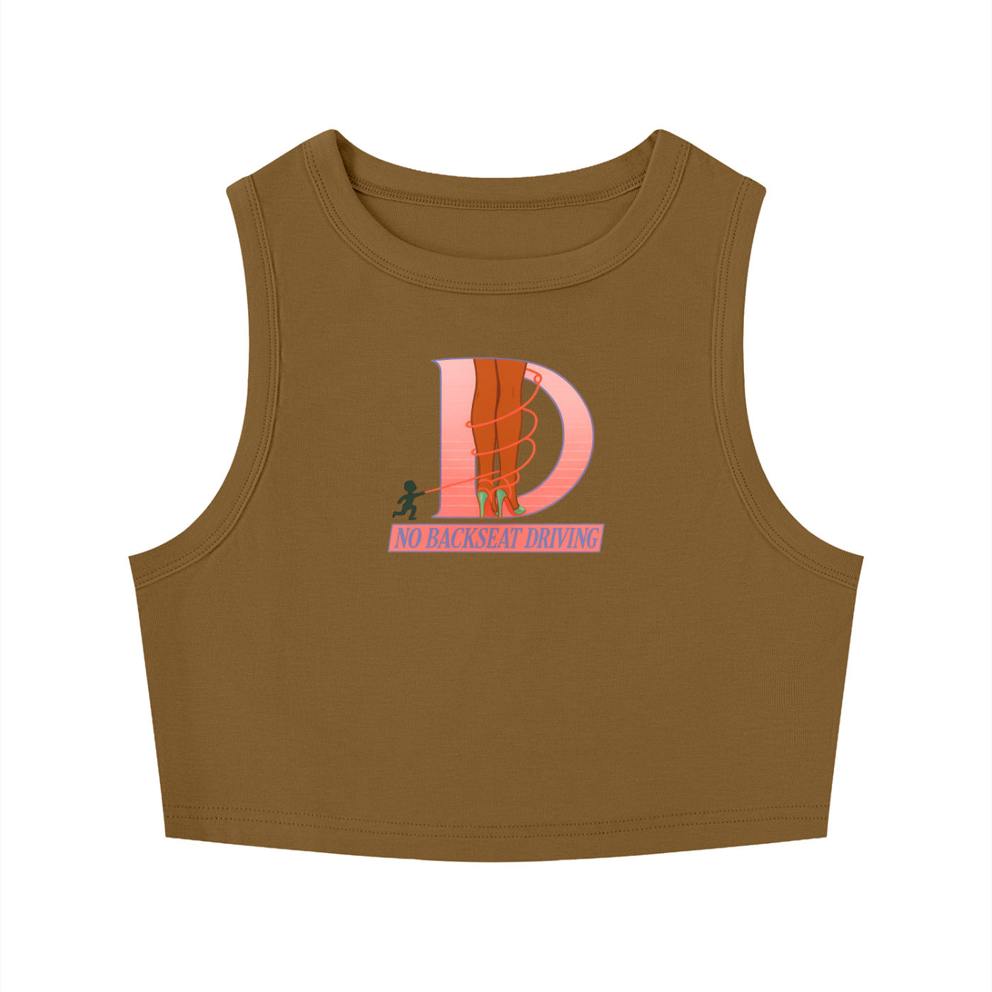 Tied Crewneck Crop Tank Top