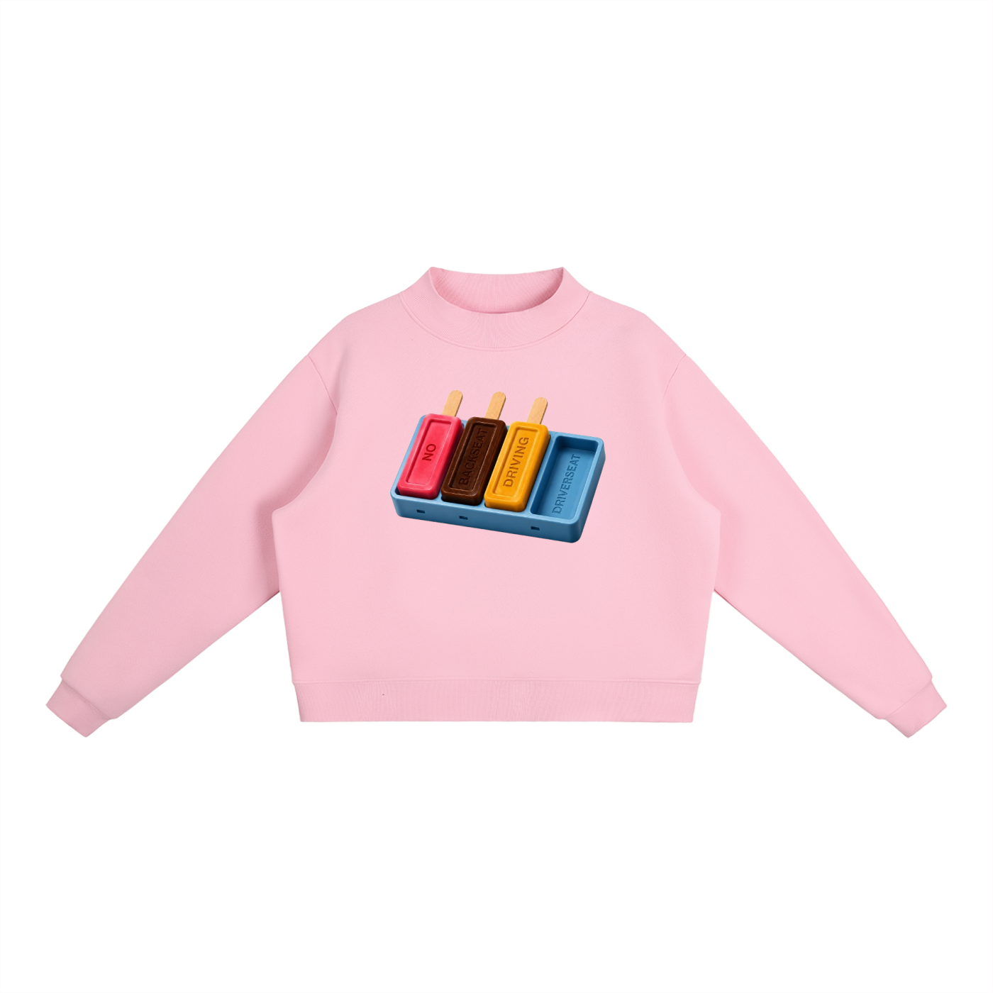 Ice Cream Fleece Mock-Neck Sweatshirt
