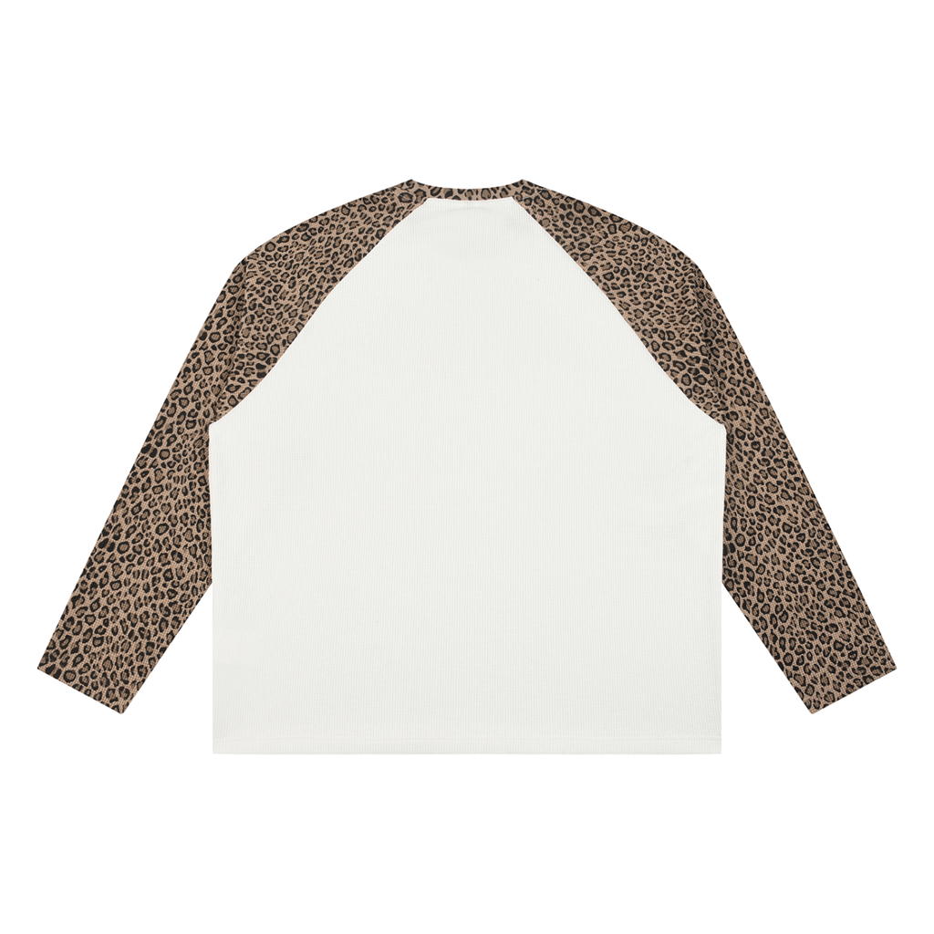 Unisex Leopard Panel Waffle T-Shirt