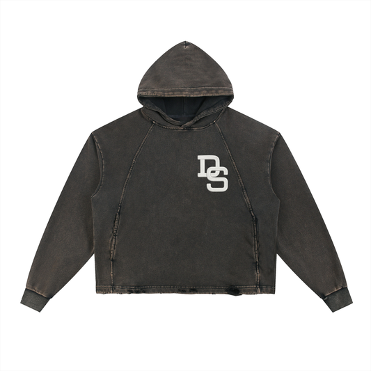 Stitch Vintage Washed Frayed-Hem Hoodie