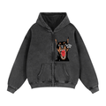 Doberman Washed Zip Up Jacket
