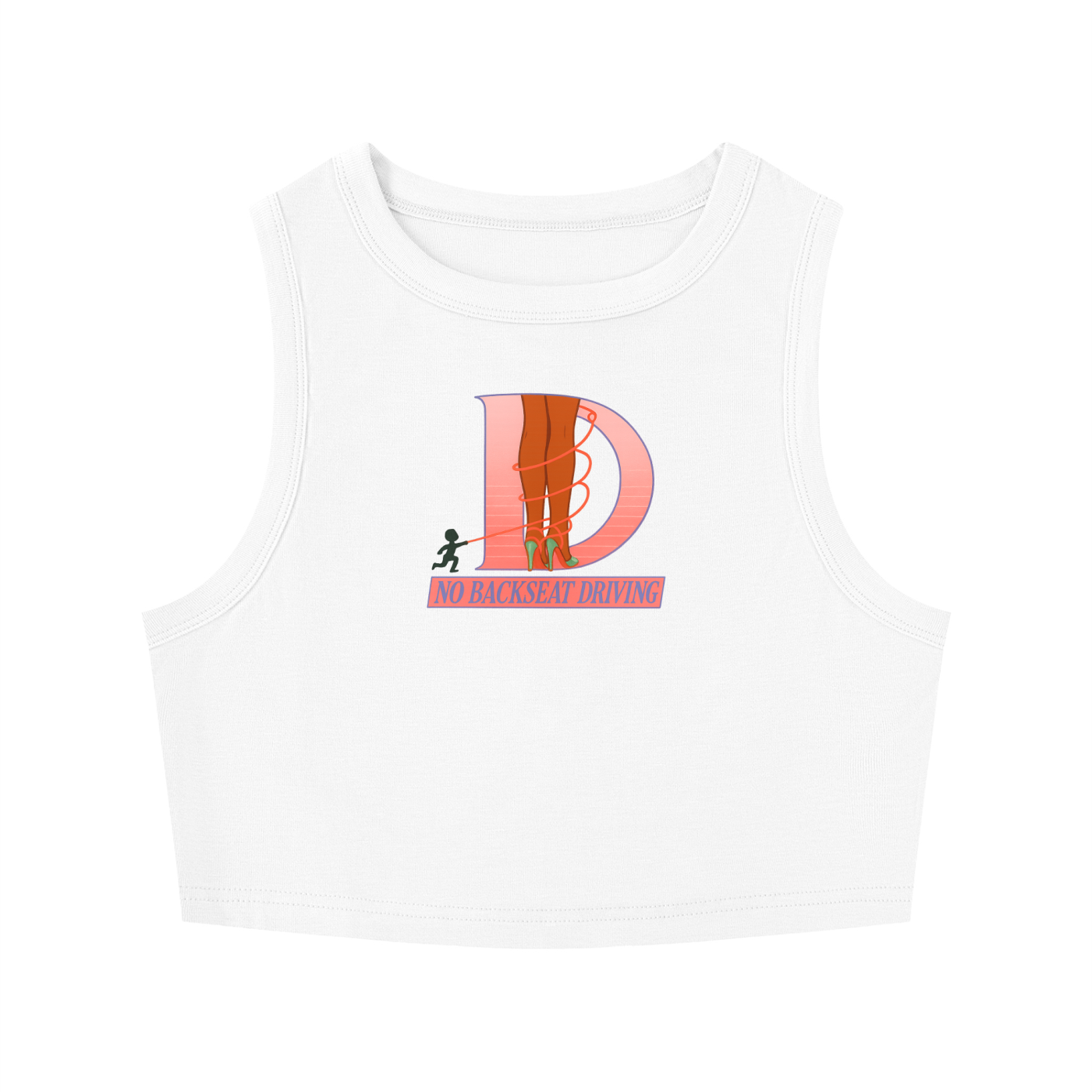 Tied Crewneck Crop Tank Top