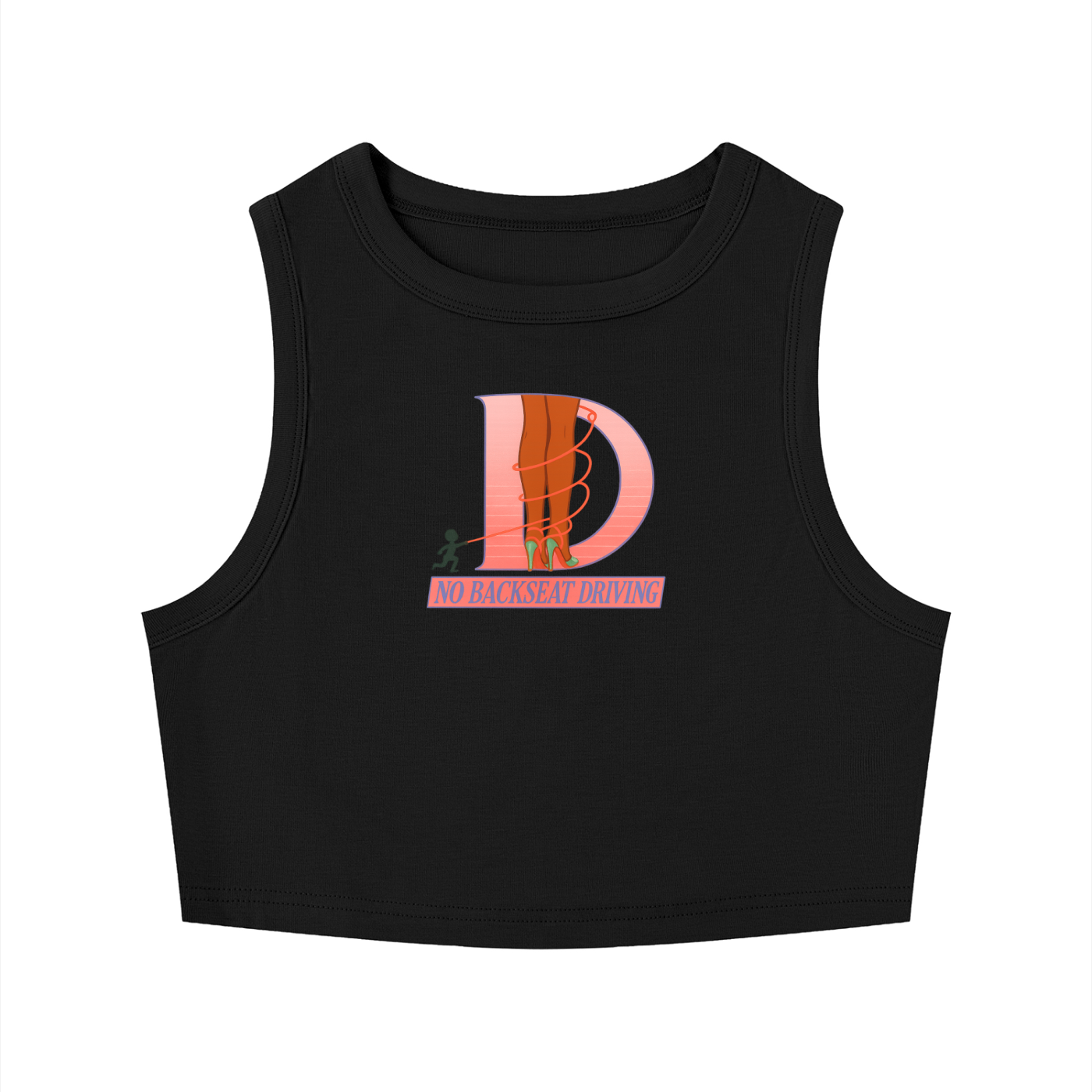 Tied Crewneck Crop Tank Top