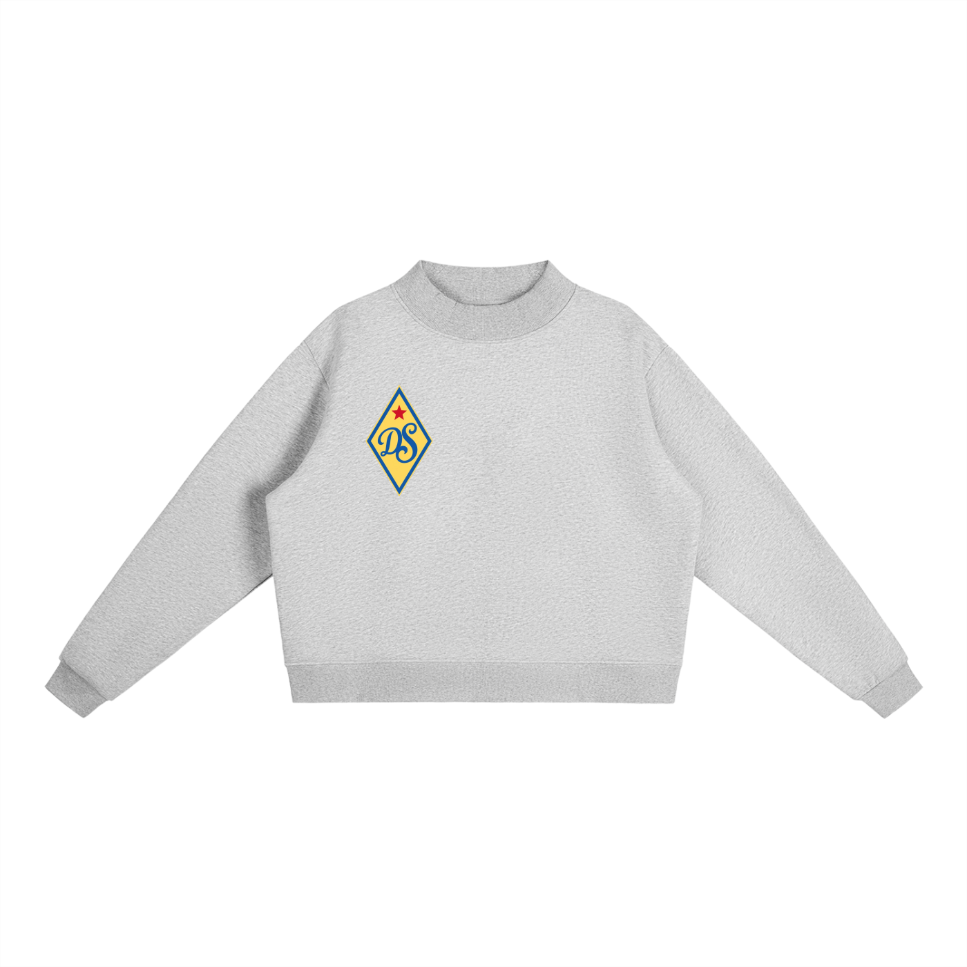 Diamond Fleece Mock-Neck Sweatshirt