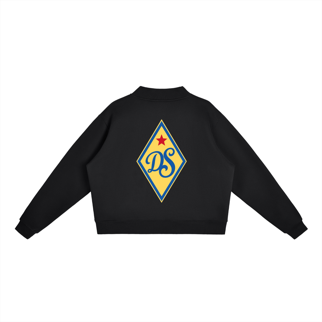 Diamond Fleece Mock-Neck Sweatshirt