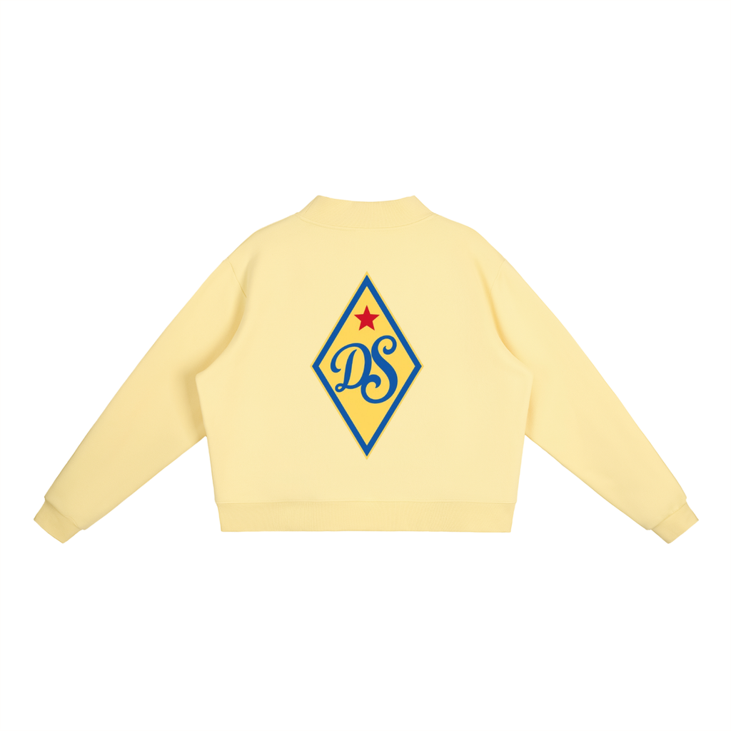 Diamond Fleece Mock-Neck Sweatshirt