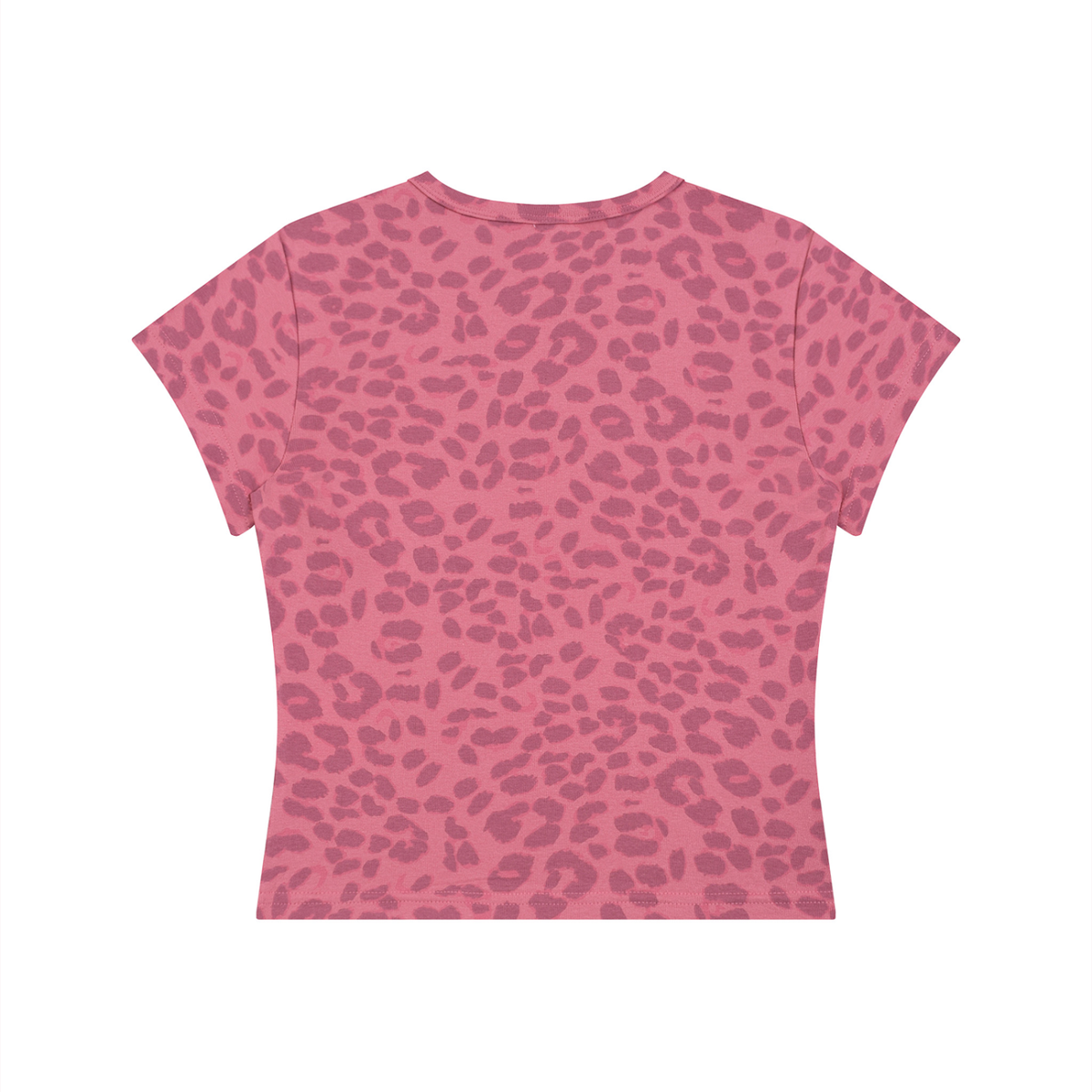 Women’s Tied Leopard Print Crop T-Shirt