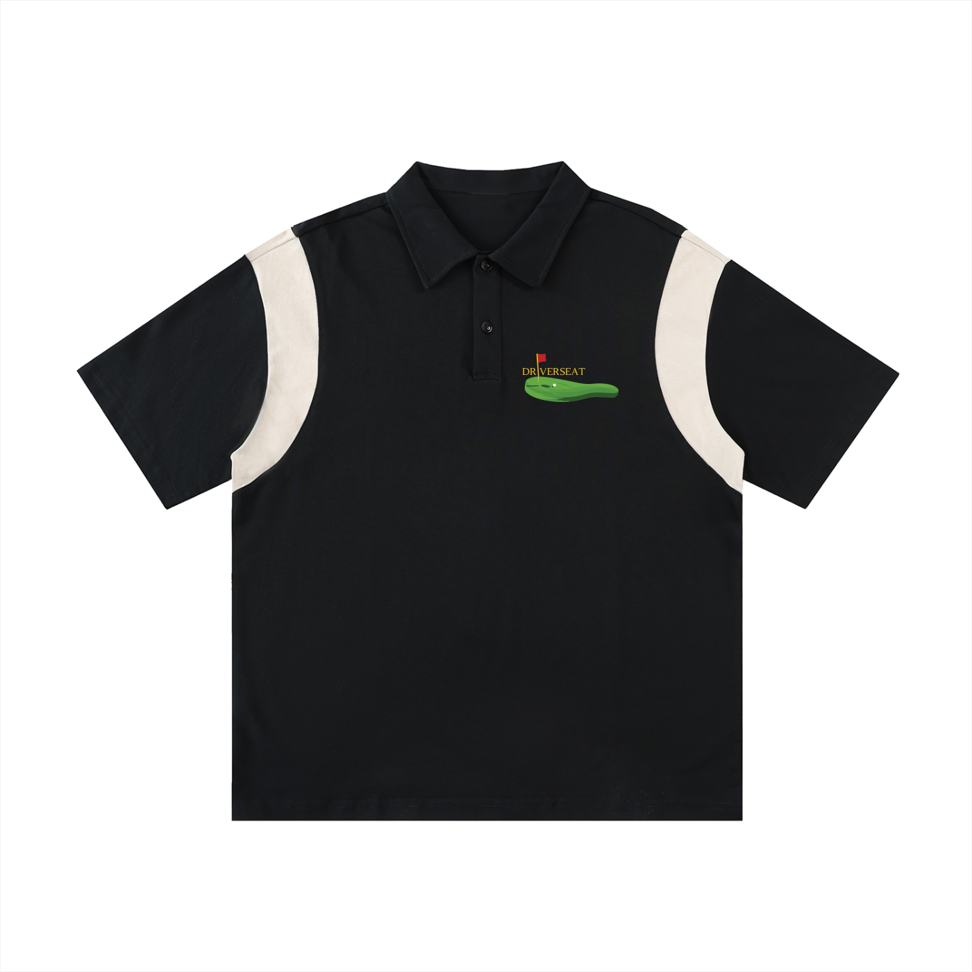 Greensmen Contrast Panel Cotton Polo Shirt