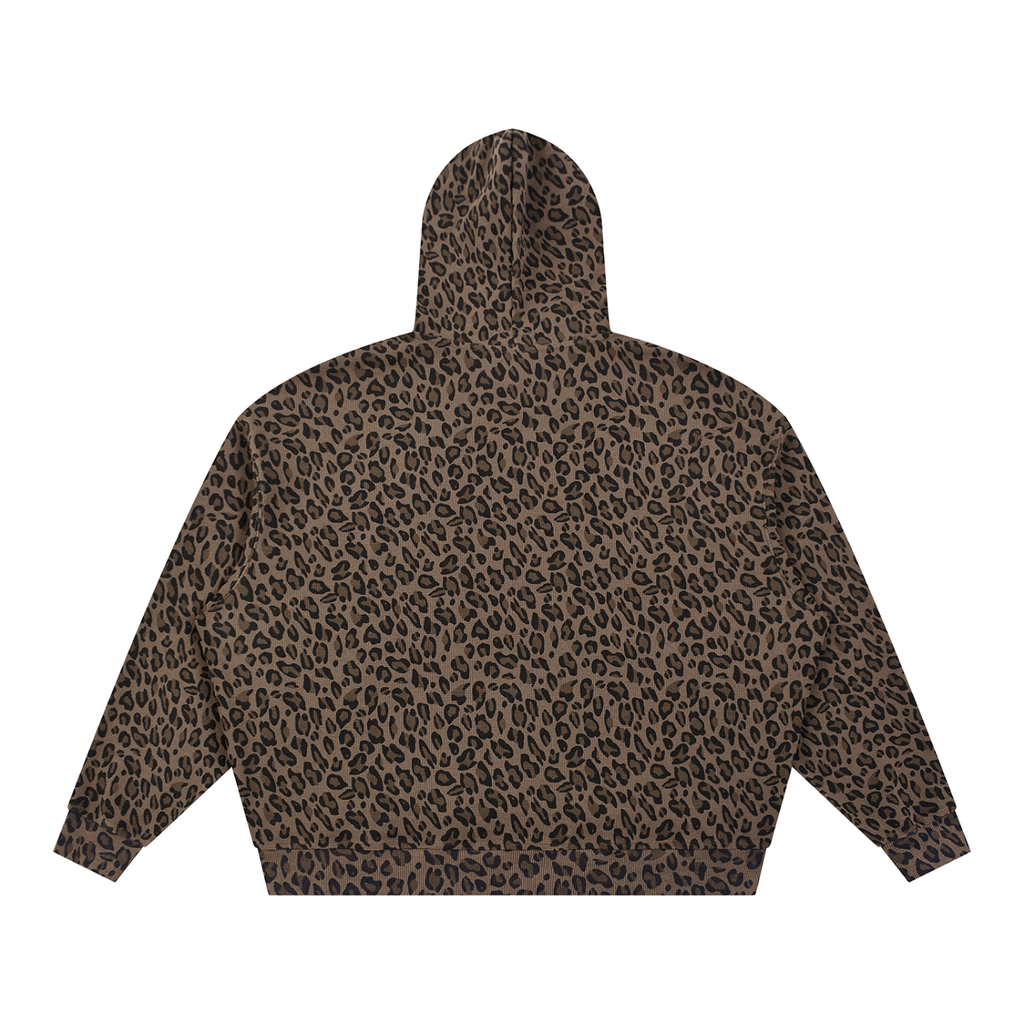 Unisex Boxy Leopard Print Hoodie