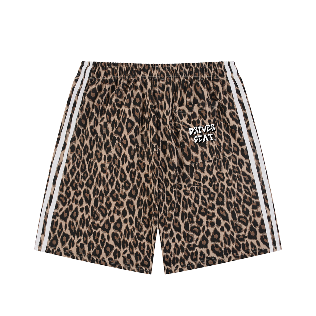 Unisex Heavyweight Leopard Drawstring Shorts