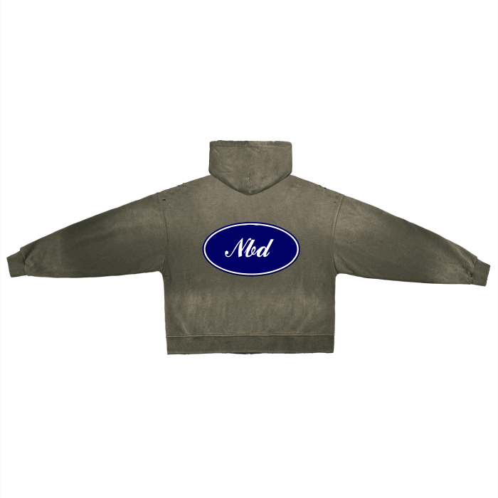 Ford Hand-Frayed Washed Zip Hoodie