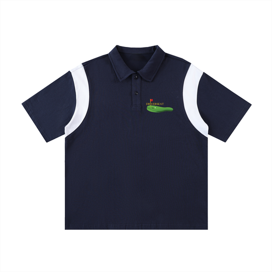 Greensmen Contrast Panel Cotton Polo Shirt