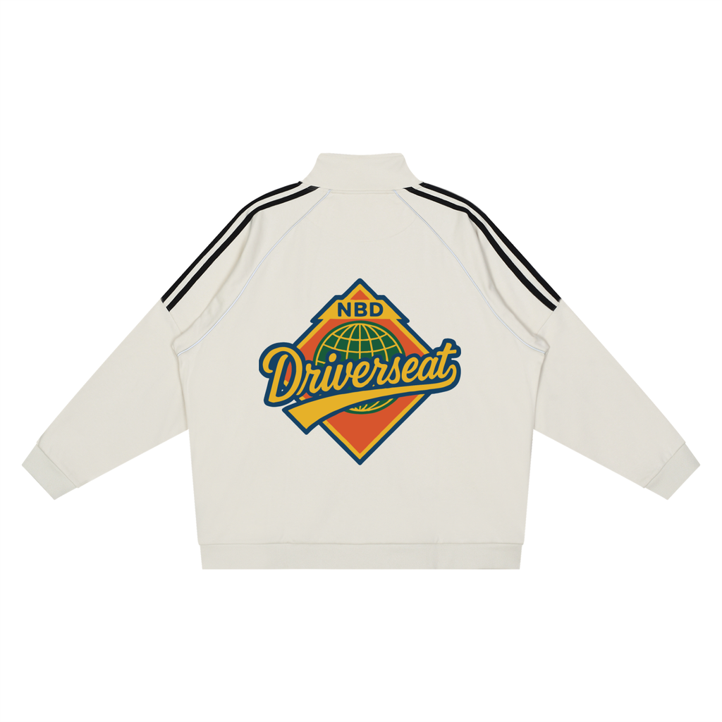 Reflection Striped Raglan Sleeve  Jacket