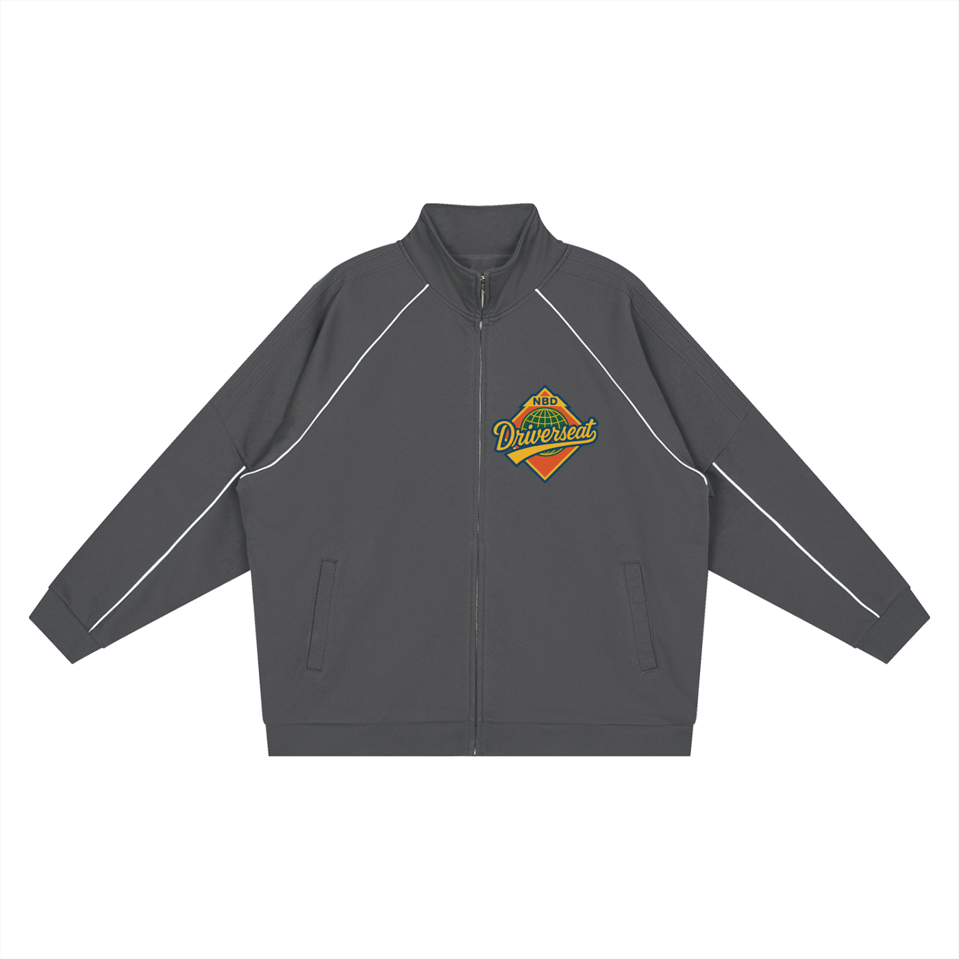 Reflection Striped Raglan Sleeve  Jacket