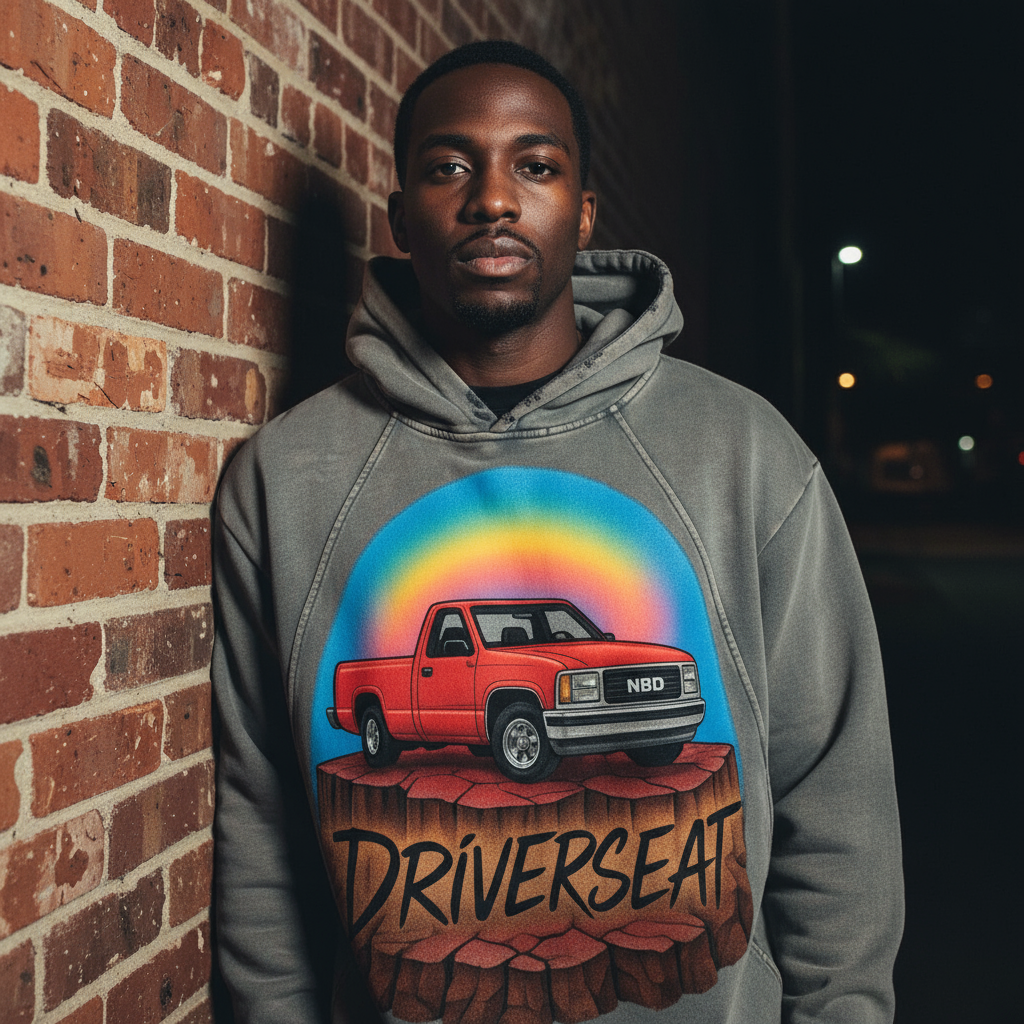 Stuck on Top Vintage Washed Frayed-Hem Hoodie
