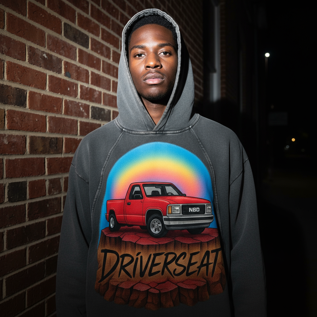 Stuck on Top Vintage Washed Frayed-Hem Hoodie