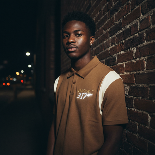 00317 Contrast Panel Polo Shirt