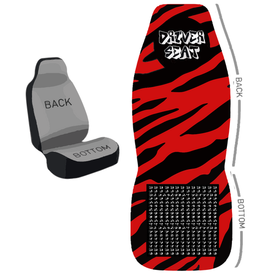 Seat Cover - Red Zebra