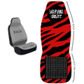 Seat Cover - Red Zebra