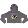 The World Is Yours Crop Hoodie - Storm