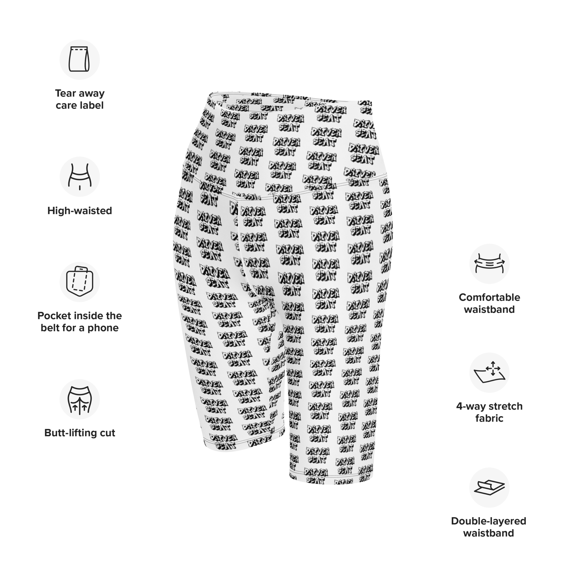 Repeater Biker Shorts - White