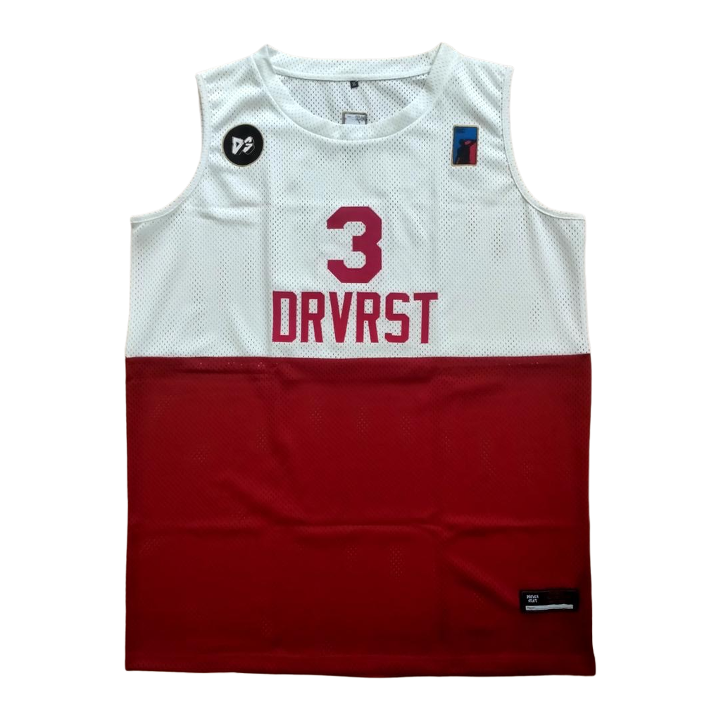 Split Jersey - White/Red