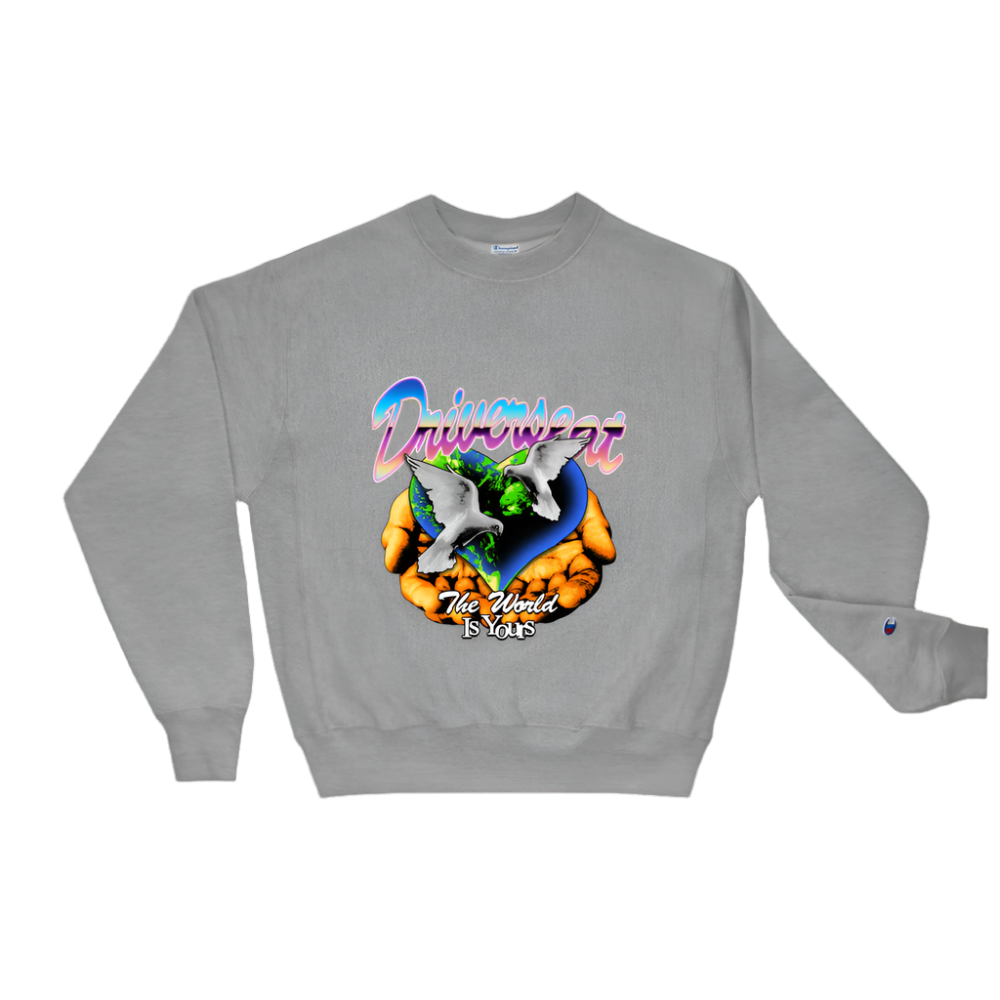 The World is Yours Champion® Reverse Weave Sweatshirt - Oxford Grey
