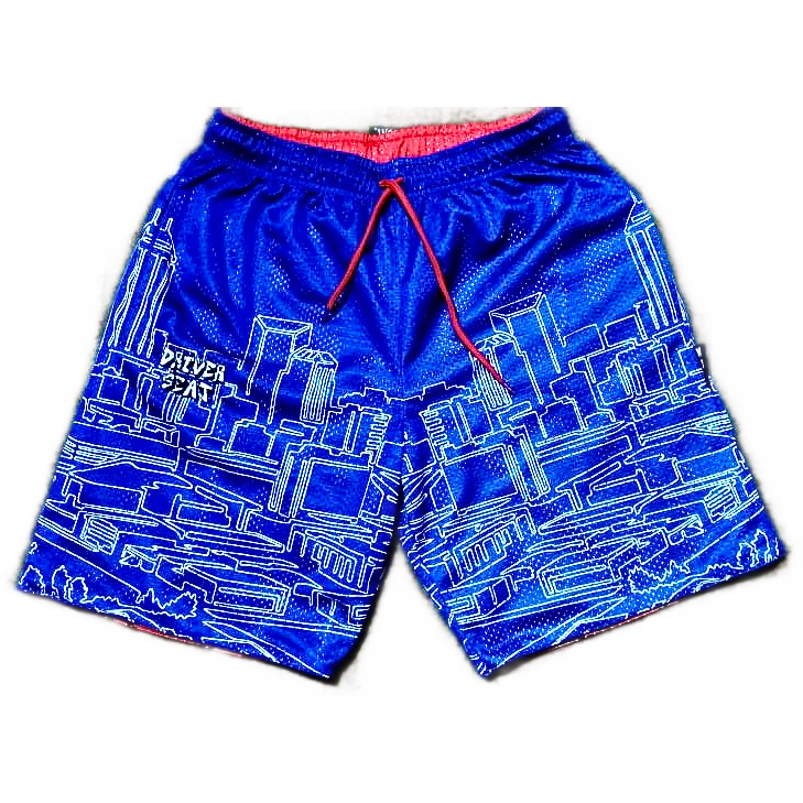 Reversible City AAU Shorts (Red/Blue)