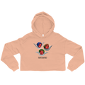 D'Evils Crop Hoodie - Peach