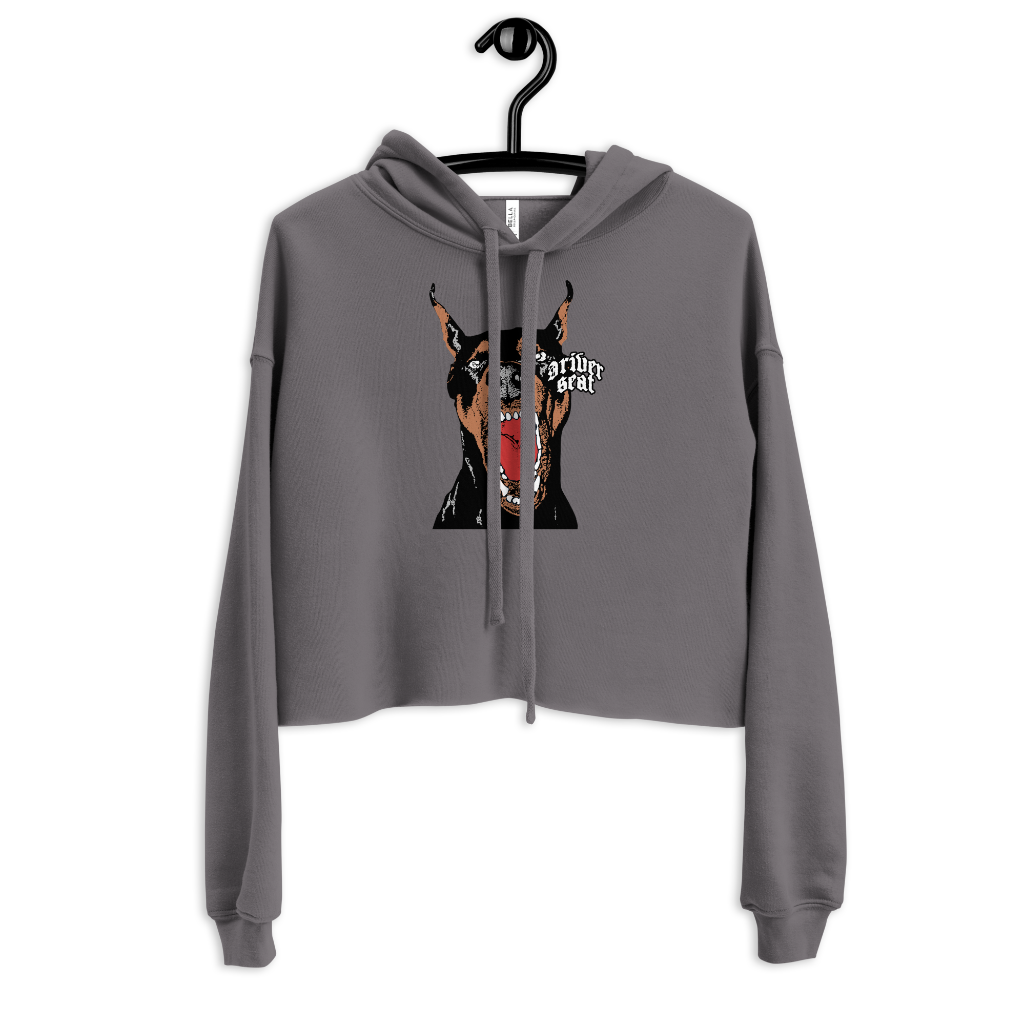 Doberman Crop Hoodie - Storm