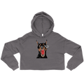 Doberman Crop Hoodie - Storm