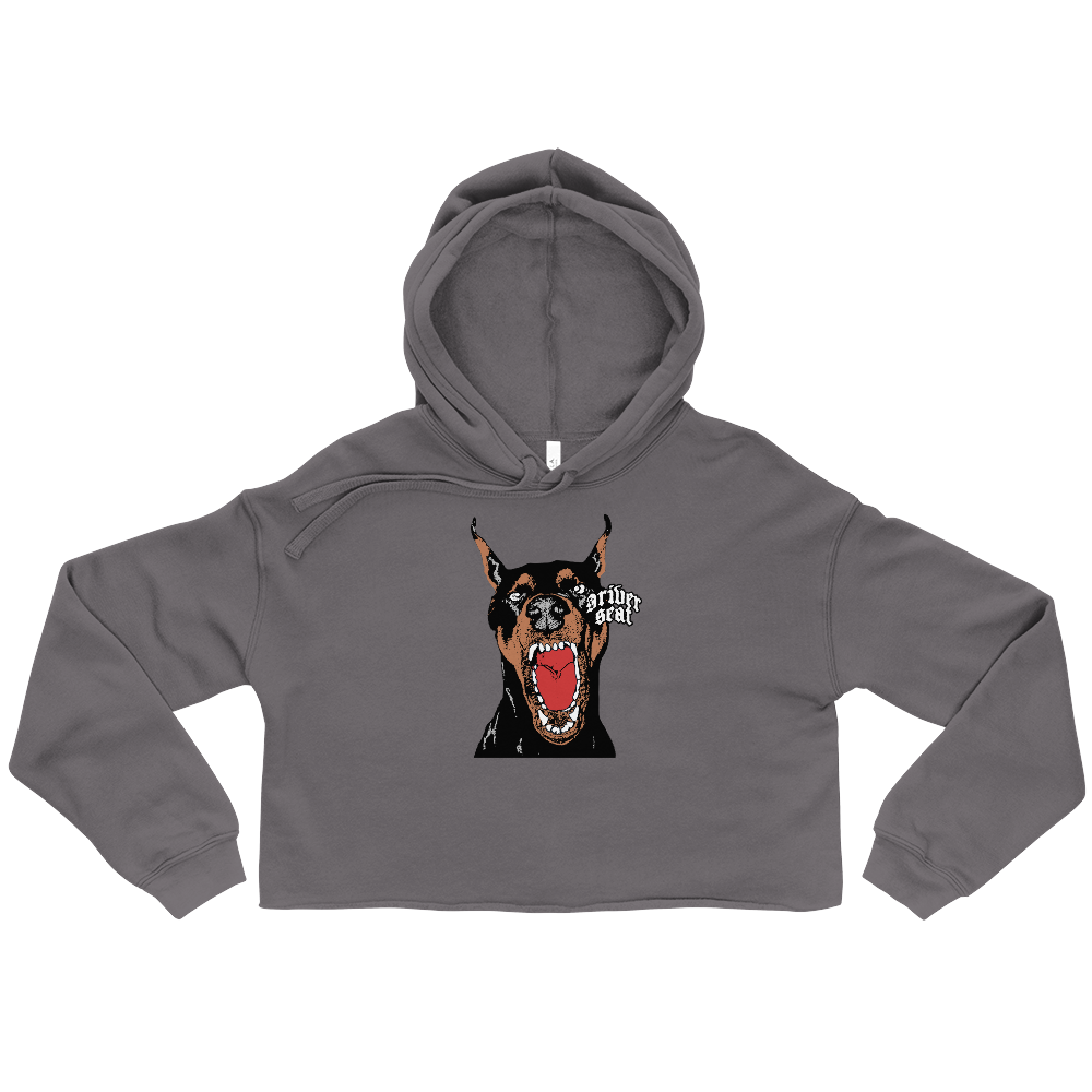 Doberman Crop Hoodie - Storm