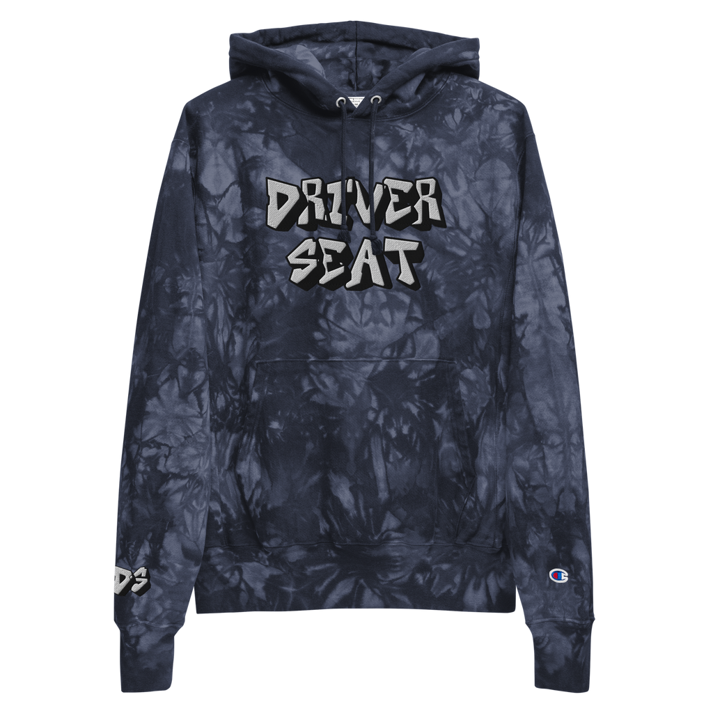 Logo Tie-Dye Champion Hoodie - Navy