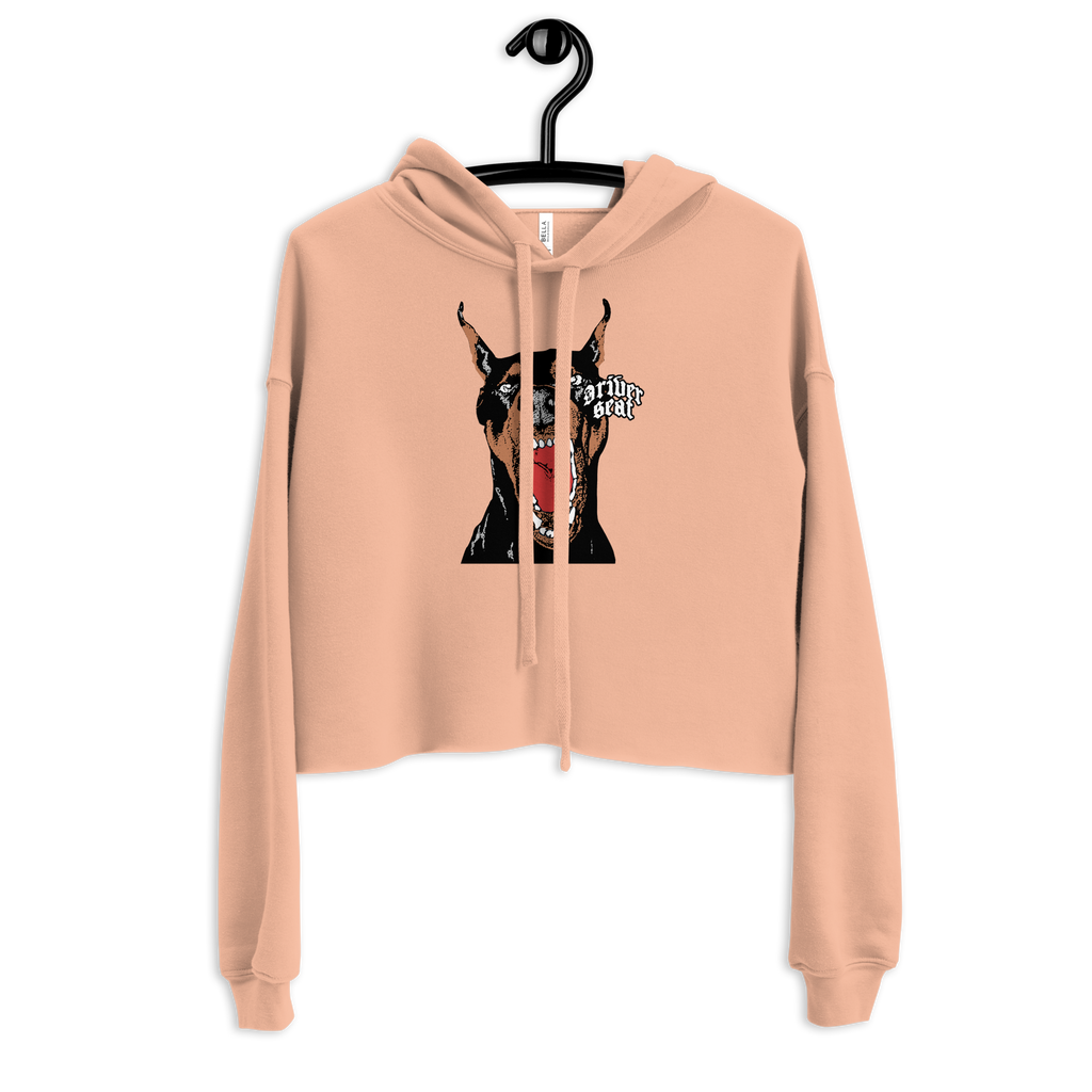 Doberman Crop Hoodie - Peach