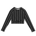 Repeater Long Sleeve Crop Top - Black