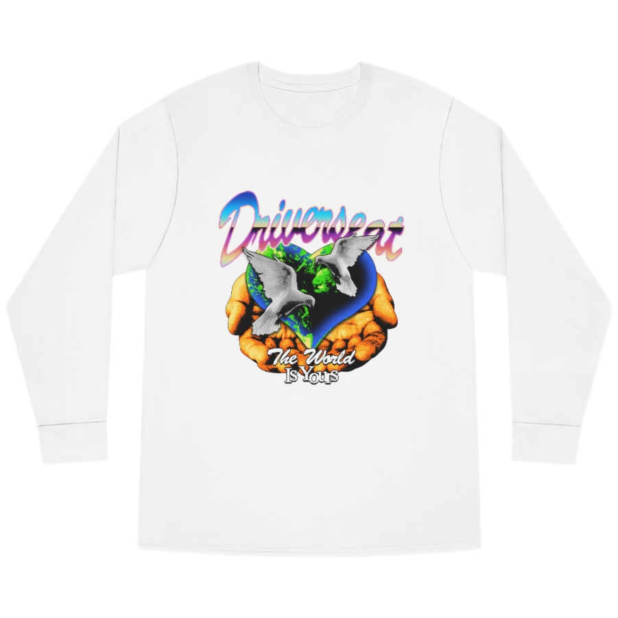 The World is Yours Long Sleeve Tee - White