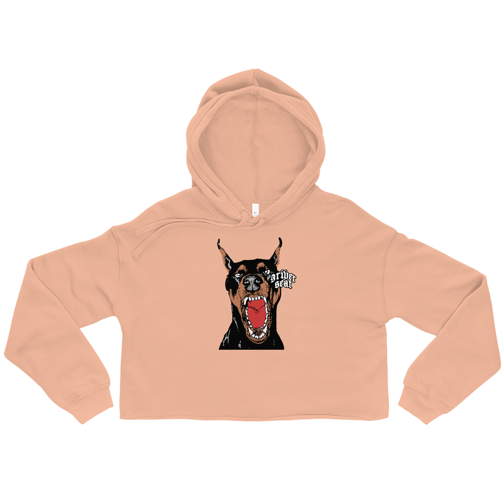 Doberman Crop Hoodie - Peach