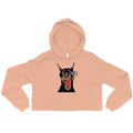 Doberman Crop Hoodie - Peach