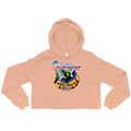 The World Is Yours Crop Hoodie - Peach